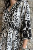 Zaida Smock Dress Black